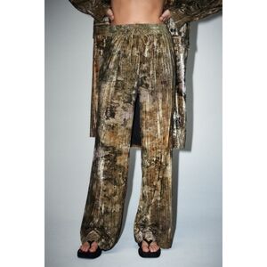 Zara crushed velvet pants